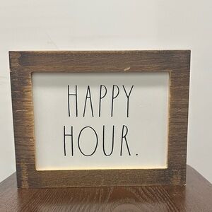 Rustic Brown Happy Hour Wall Decor